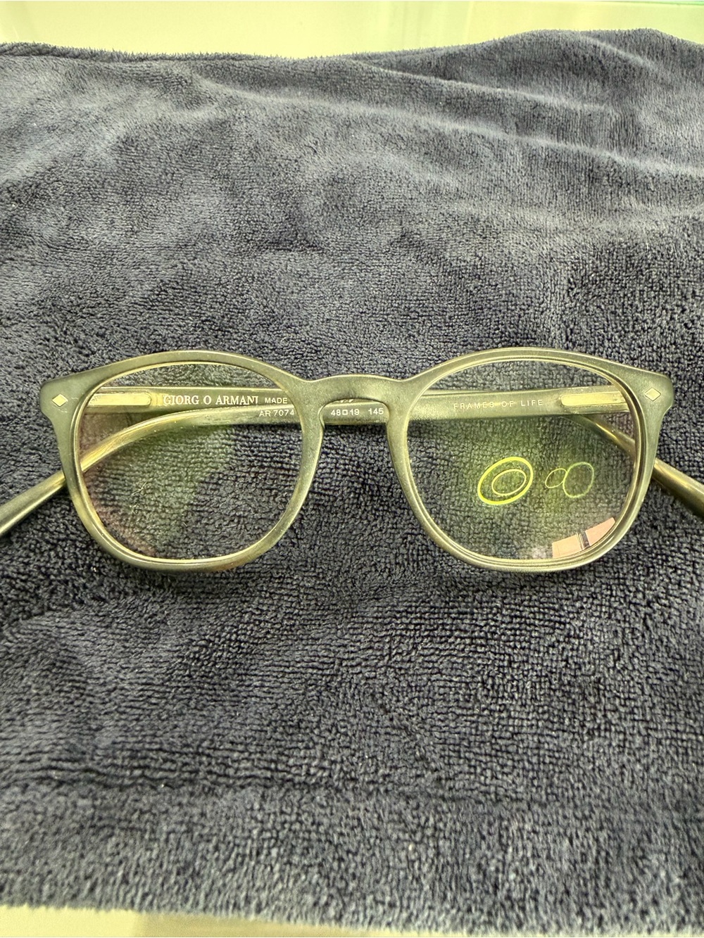 Giorgio Armani Olive Green Round Women's Sunglasses